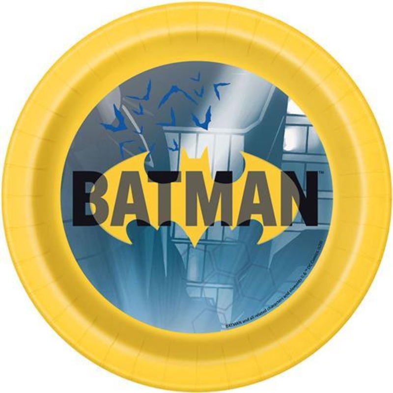 Batman 7in Plates 7 (8 count)