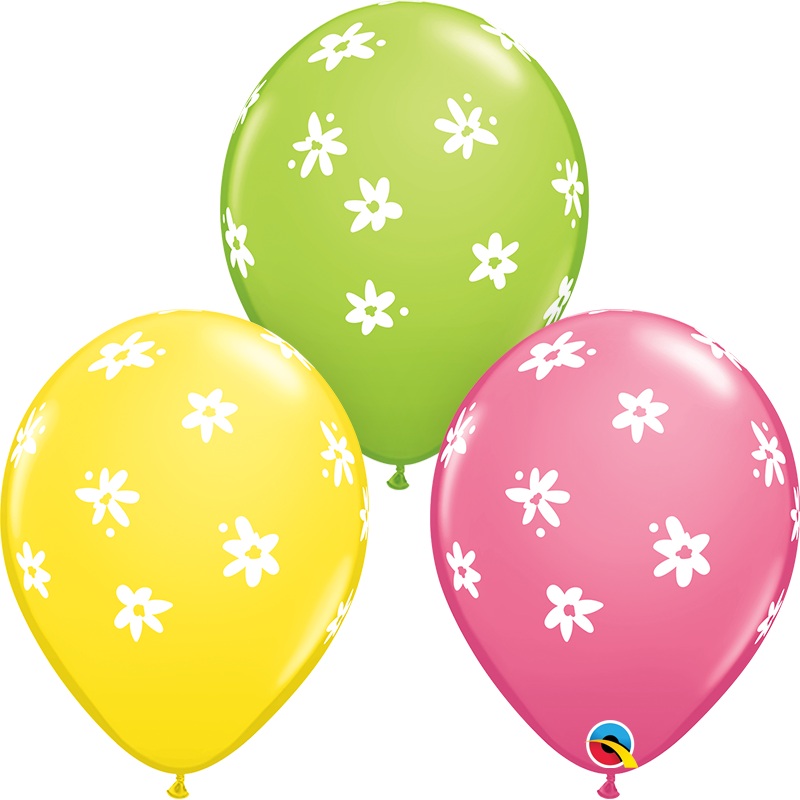 Contemporary Daises 11 Latex Balloons (50 count)