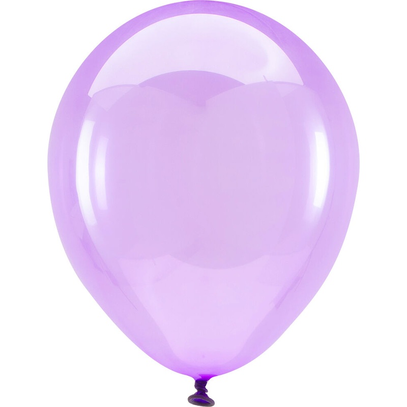 Crystal Clearz Purple 5" Latex Balloons (100 count)