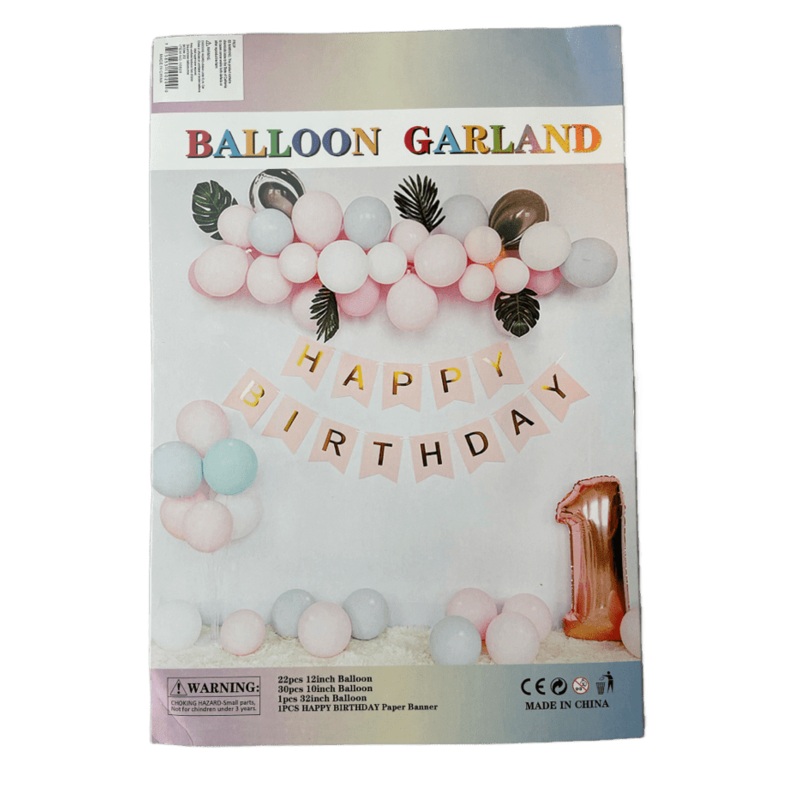 Happy 1st Birthday Balloon Garland Kit
