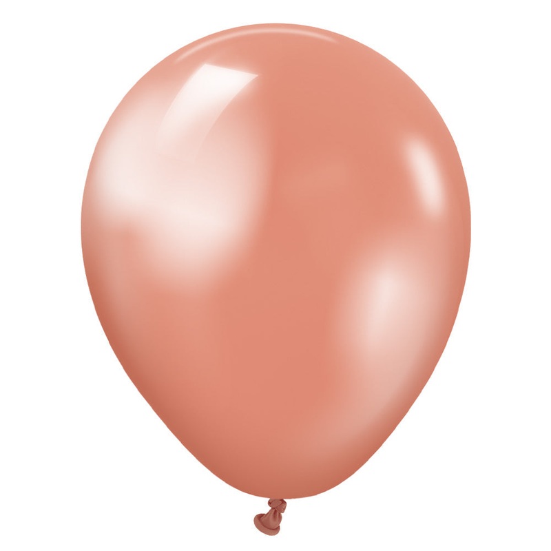 Kalisan Metallic Rose Gold 5 Latex Balloons (50 count)