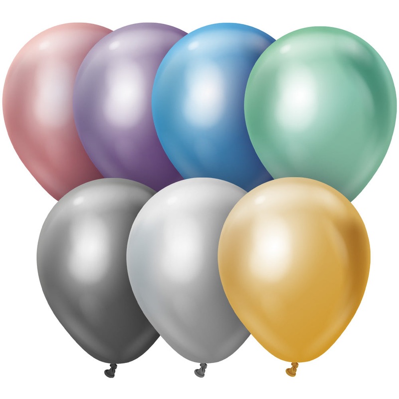 Kalisan Mirror Assorted 5 Latex Balloons (100 count)