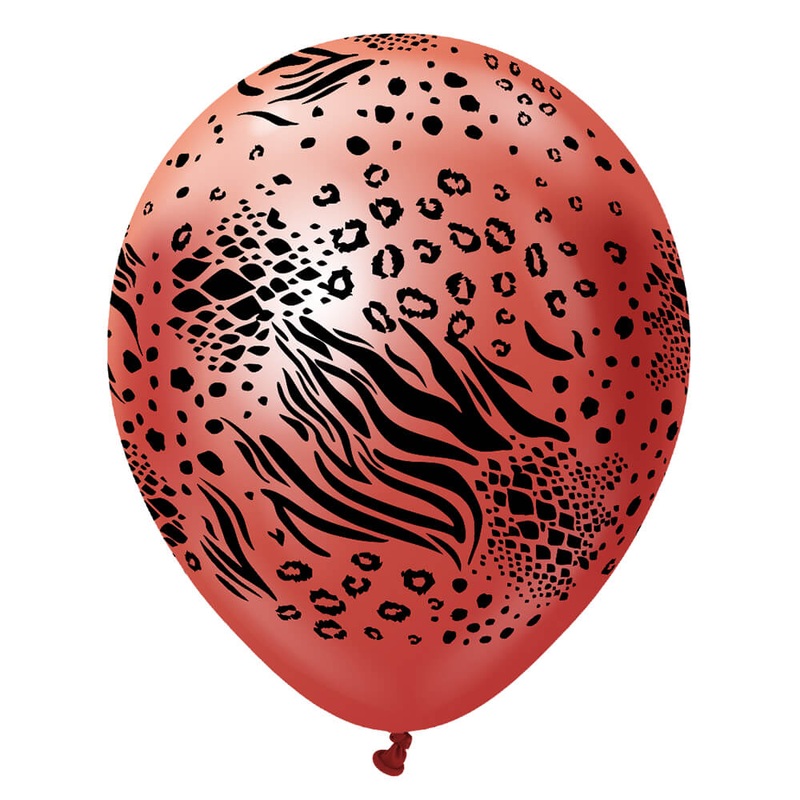 Kalisan Safari Mutant - Mirror Red W/ Black Ink 12 Latex Balloons (25 count)
