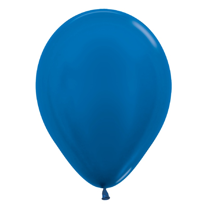 Metallic Blue 18 Latex Balloons (25 count)
