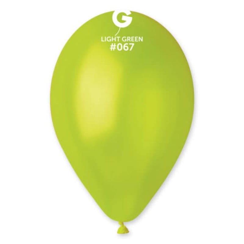 Metallic Light Green 12 Latex Balloons (50 count)