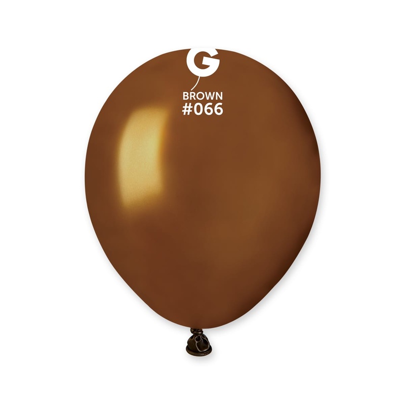 Metallic Metal Brown 5 Latex Balloons (100 count)