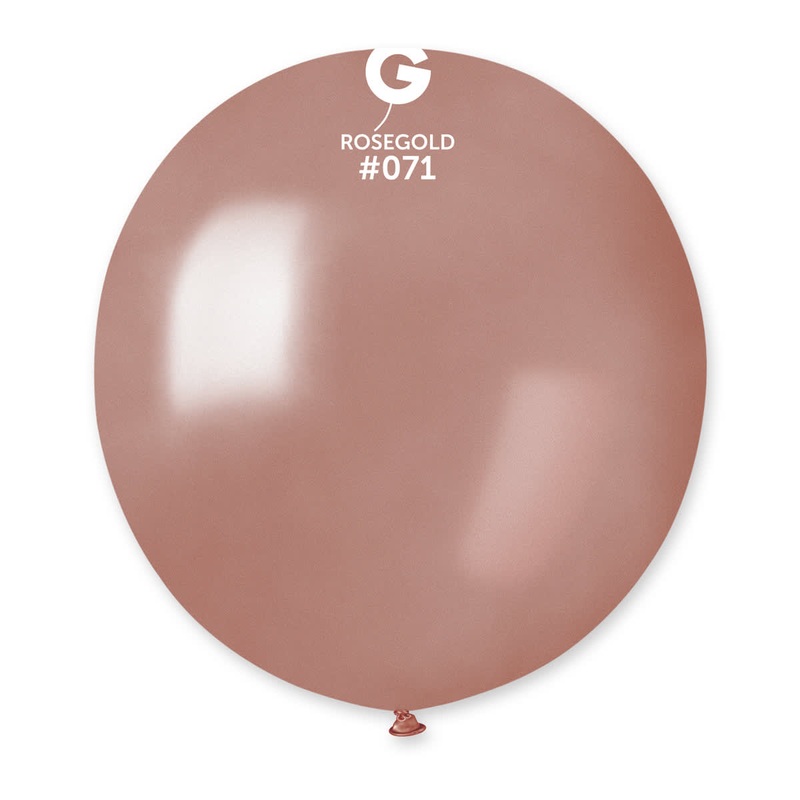 Metallic Rose Gold 19 Latex Balloons (25 count)