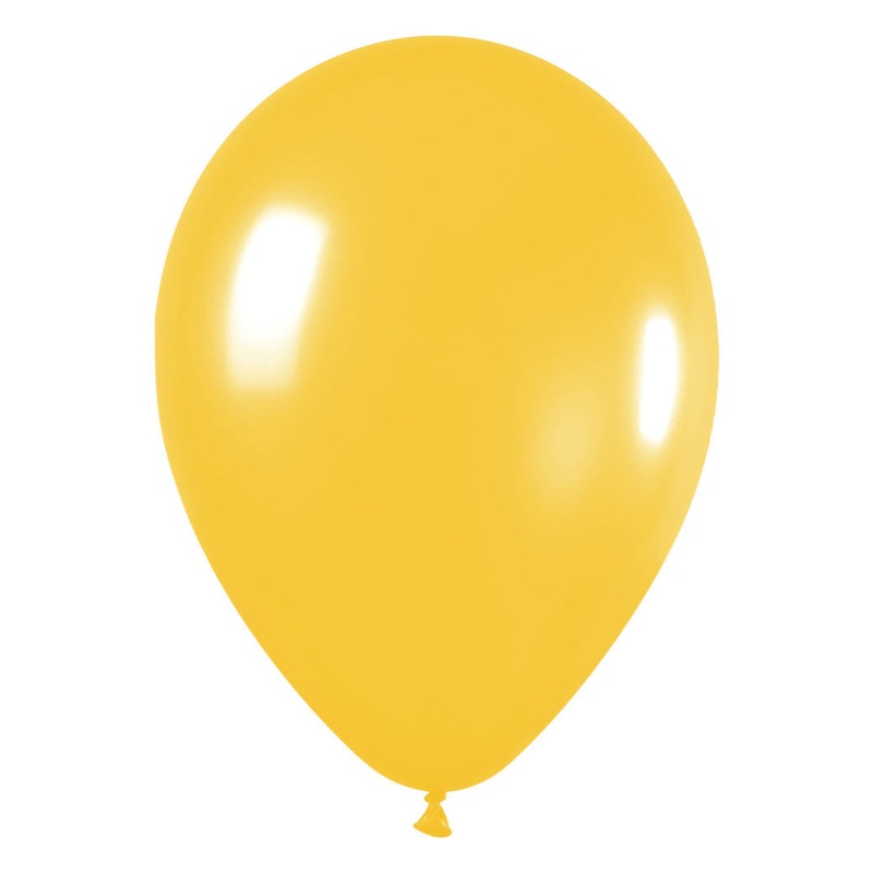 Metallic Yellow 11" Latex Balloons (25 count)