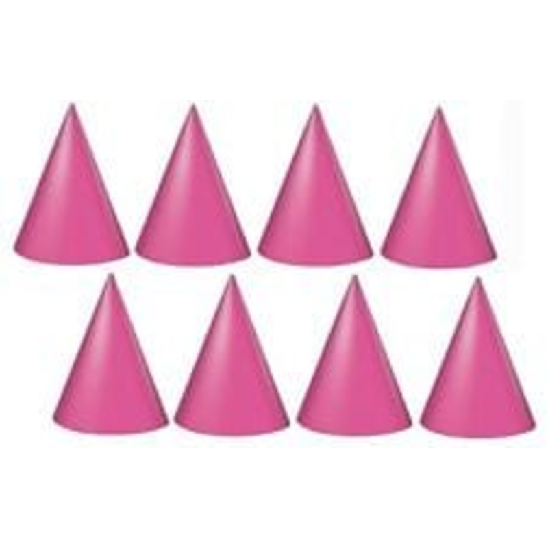 Party Hats Hot Pink (8 count)