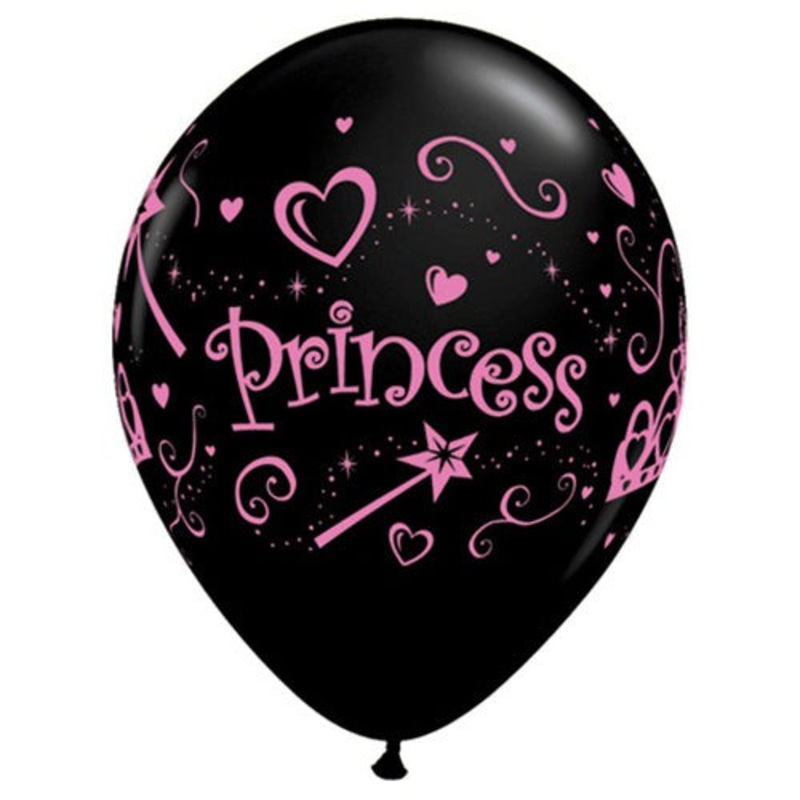 Princess - Onyx Black 11 Latex Balloons (50 count)