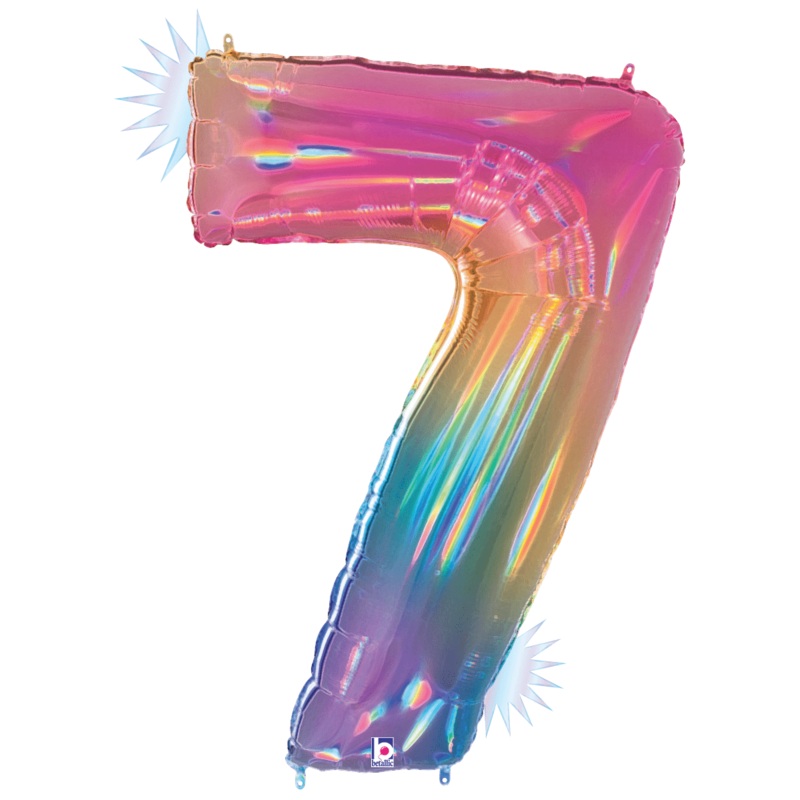 Rainbow Opal Number 7 34 Balloon