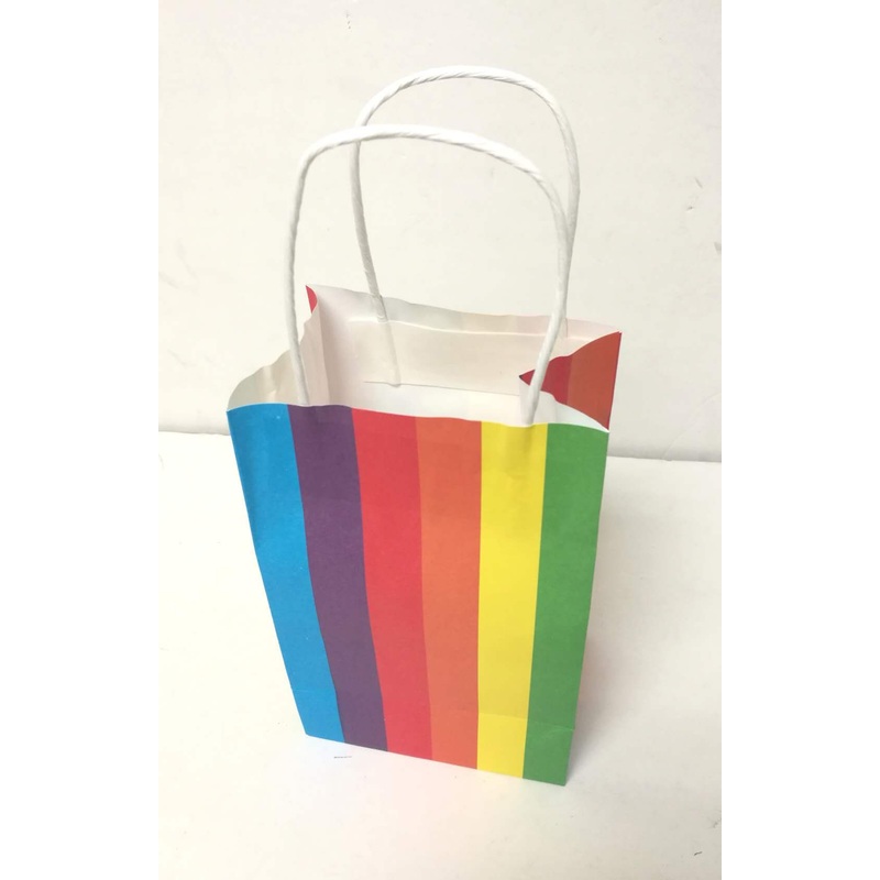 Rainbow Small Kraft Bags (8 count)