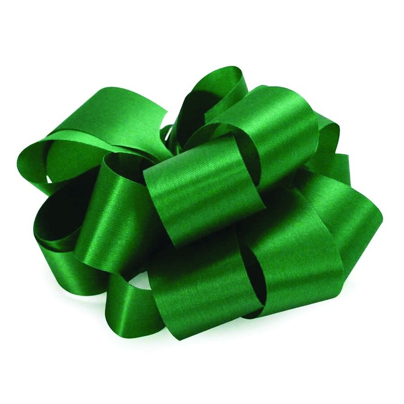 9/16" x 100yd Acetate Satin Ribbon No3 - Holiday Green