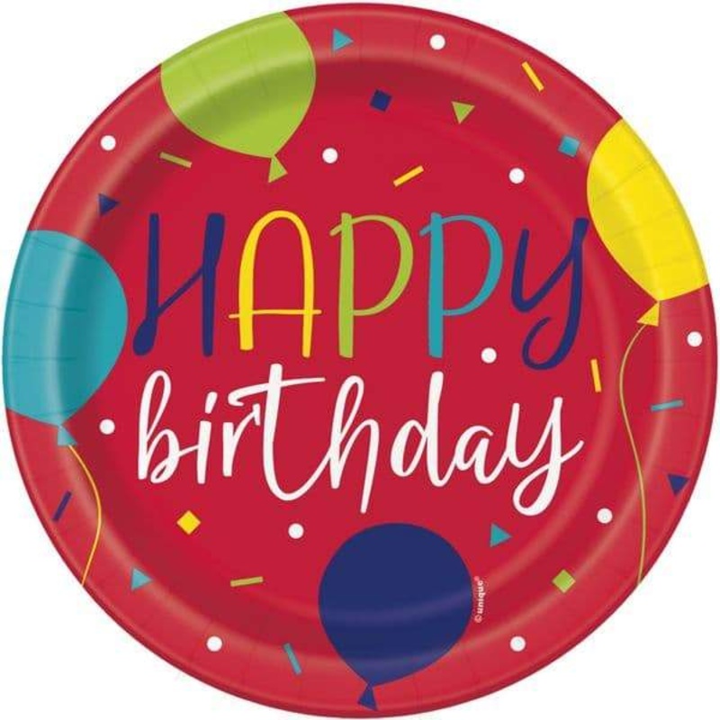 Balloon Party Plates 7 (8 count)