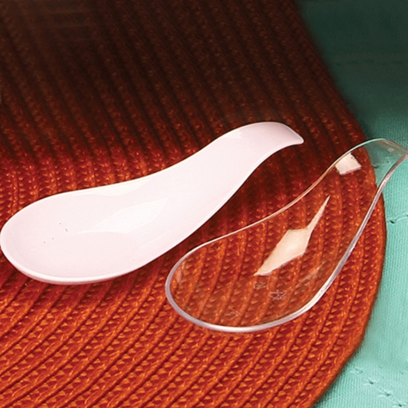 Clear Mini Dessert Spoon Plate 3 (28 count)