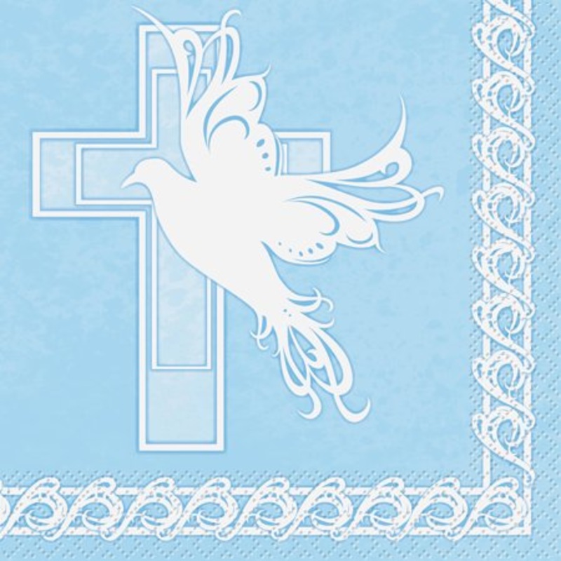 Dove Cross Blue Lunch Napkins