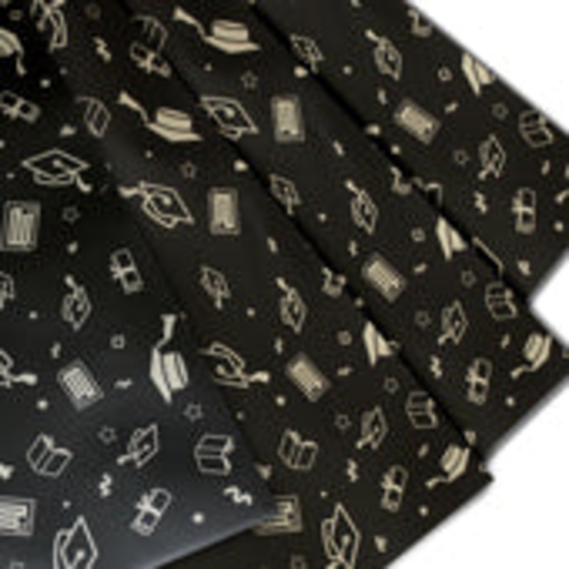 Graduation Caps Floral Wrap (20 sheets)