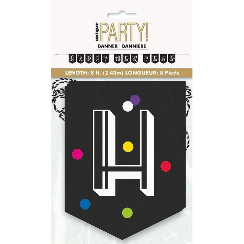 Neon Dots New Years Block Banner