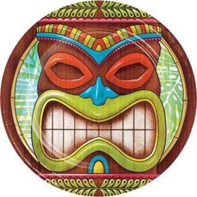 Tiki Time Lunch Paper Plates 7 (8 count)