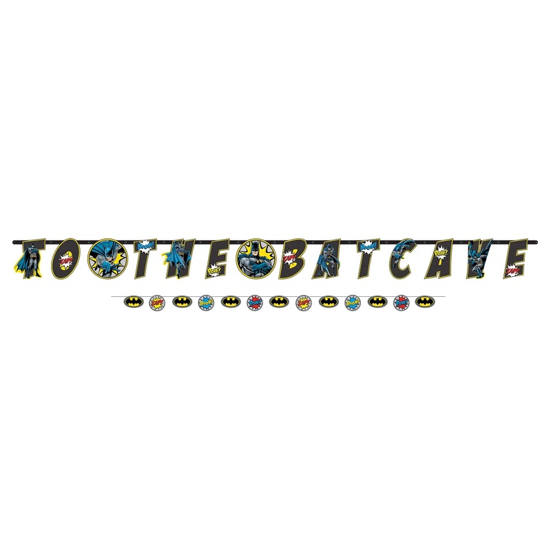 To the Bat Cave Batman Letter Banner Decoration