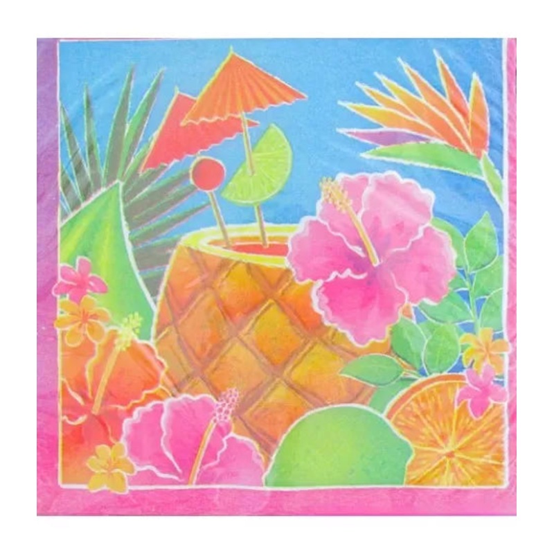 Tropical Luau Small Napkins (16 count)