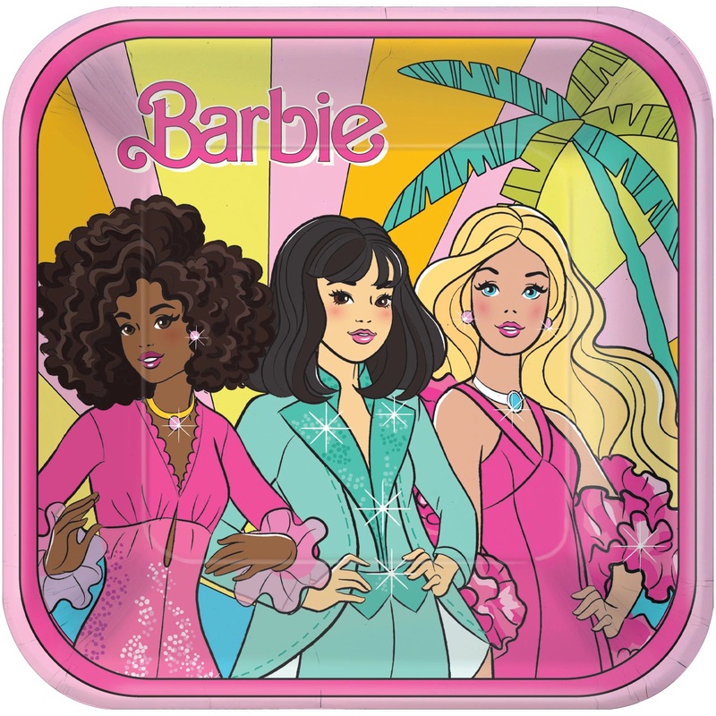 Vintage Barbie Paper Plates 9 (8 count)