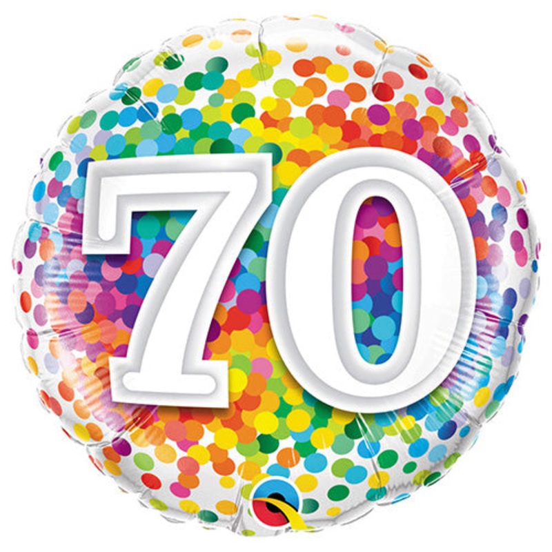 70 Rainbow Confetti 18 Balloon