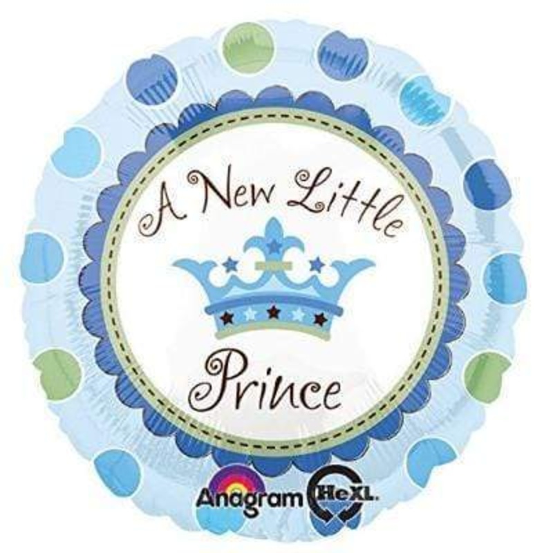 A New Little Prince Baby Boy 18 Balloon