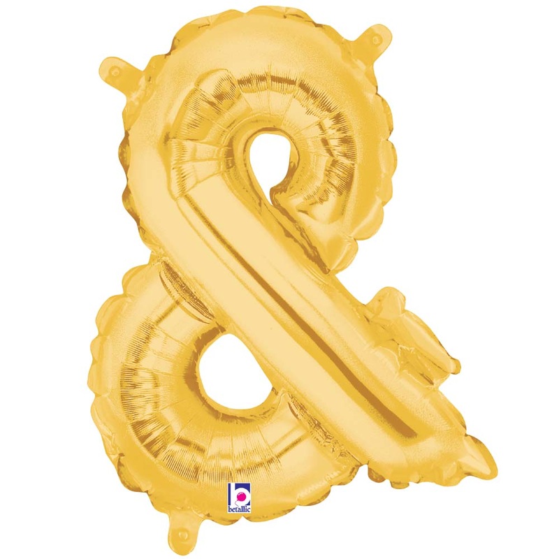 Ampersand - Gold (airfill Only) 14 Balloon