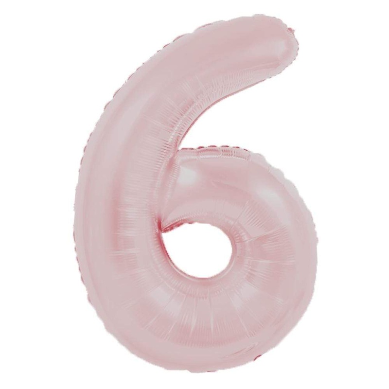Baby Pink Number 6 34 Balloon