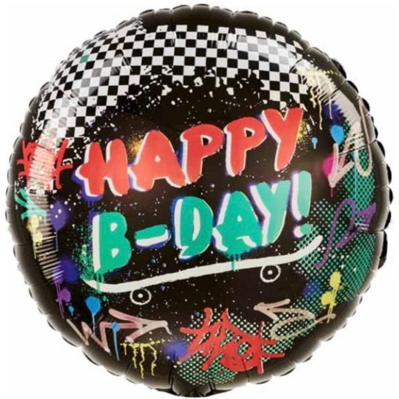 Birthday Skater Town 18 Balloon