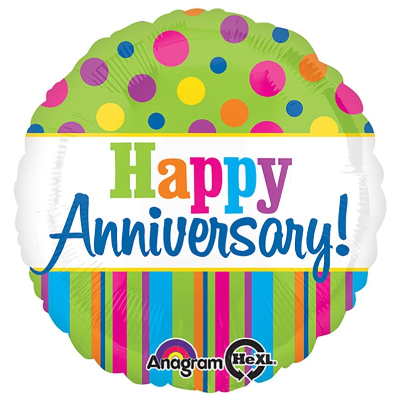Bright Anniversary 18 Balloon