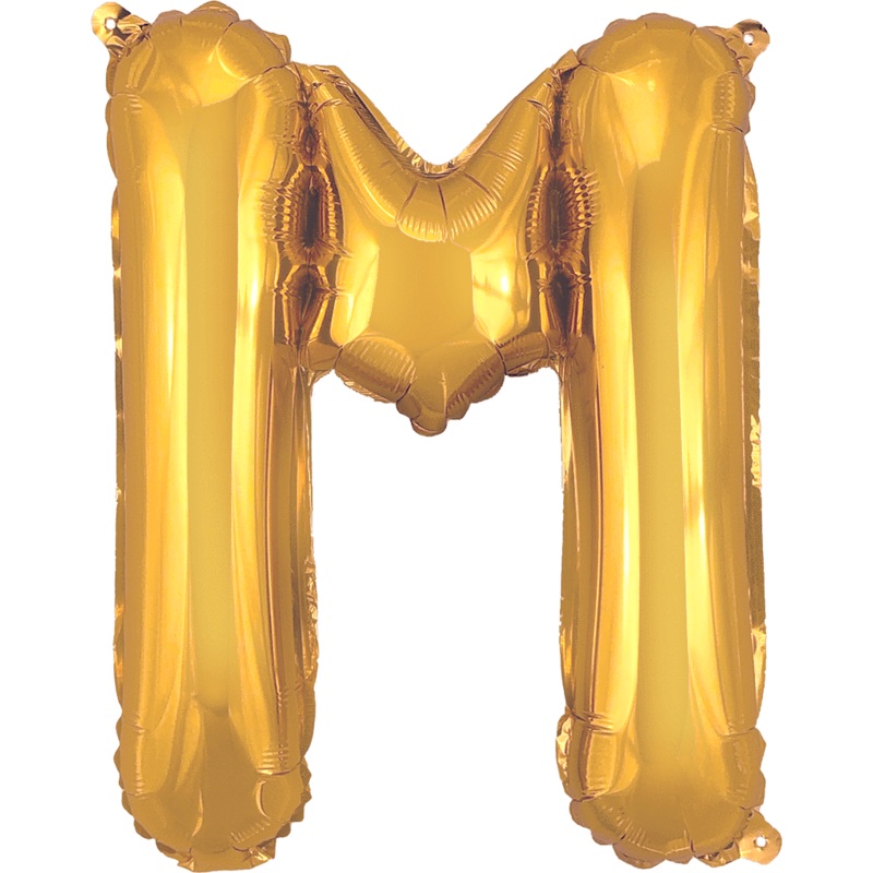 Gold Letter M 16 Balloon