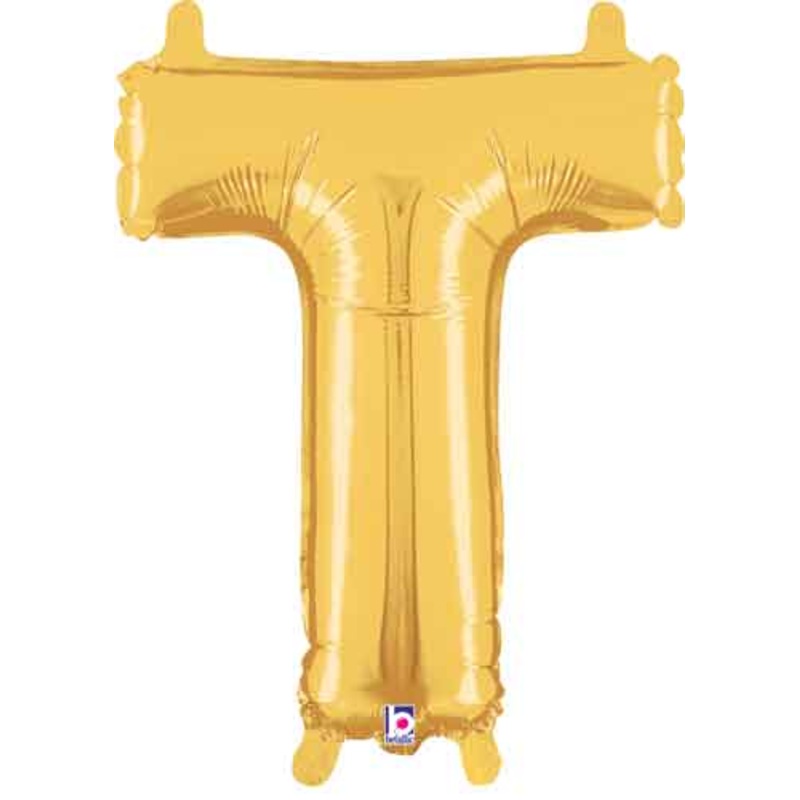 Gold Letter T 14 Balloon