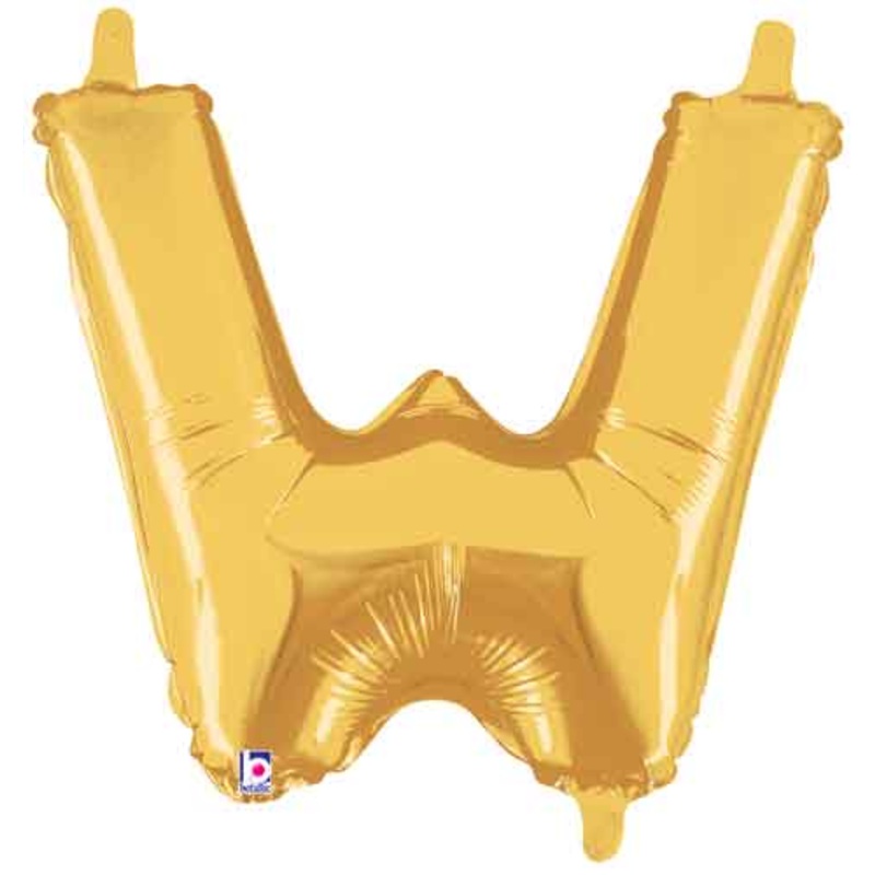 Gold Letter W 14 Balloon