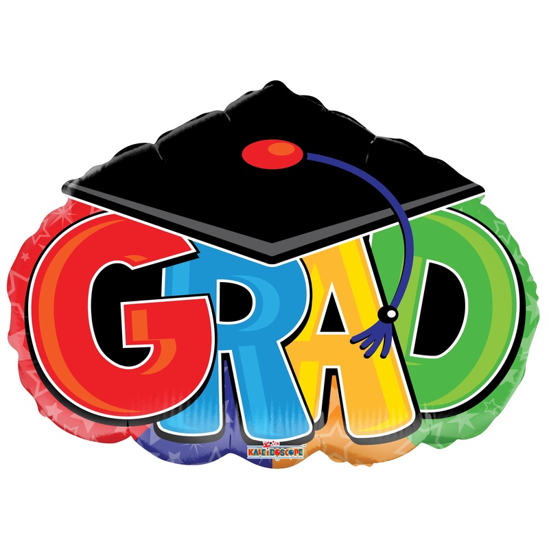 Grad with Cap Shape 18 Balloon