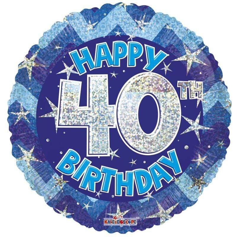 Happy 40th Birthday Holographic 18 Balloon