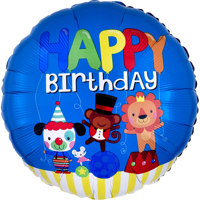 Happy Birthday Circus Fun 17" Balloon