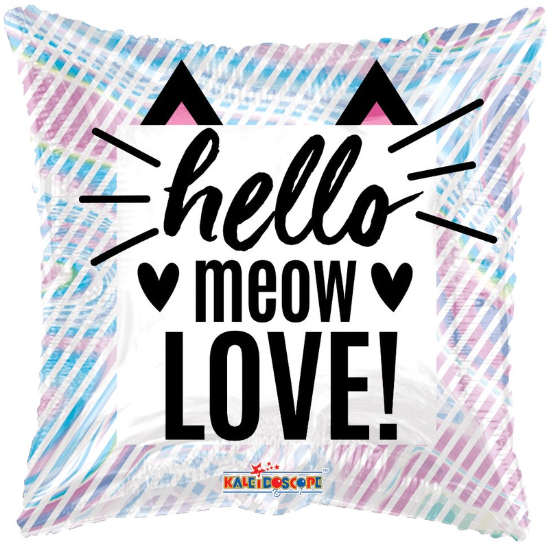 Hello Meow Love Cat Pun 18 Balloon