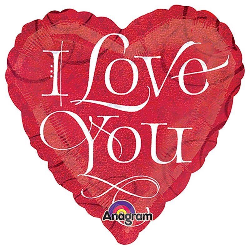 I Love You Calligraphy 18 Balloon