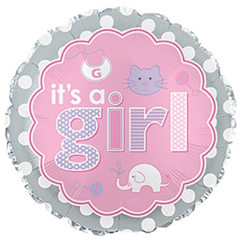 Its A Girl Baby Icons 17 Balloon