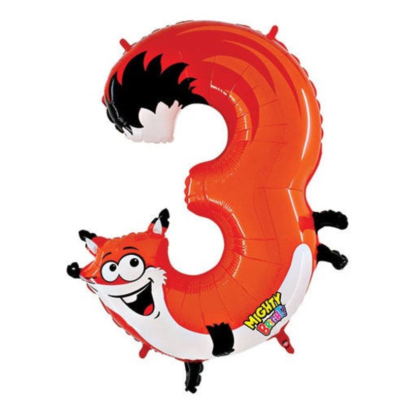 Number 3 - Fox Zooloon 40 Balloon