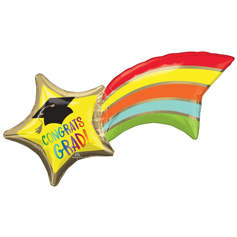 Rainbow Grad Shooting Star 27" Balloon
