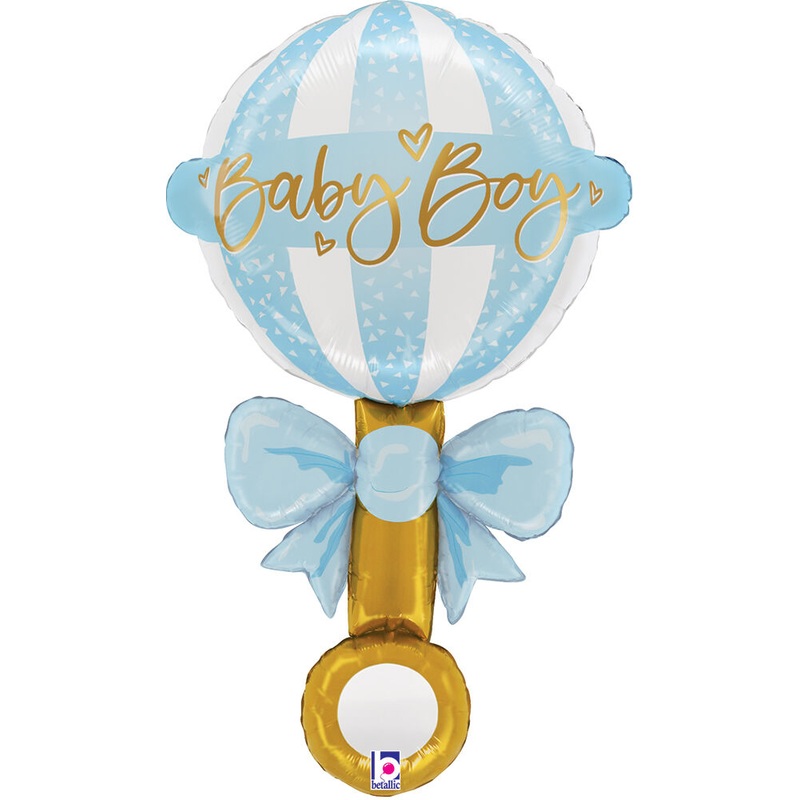 Satin Baby Boy Rattle 35" Balloon