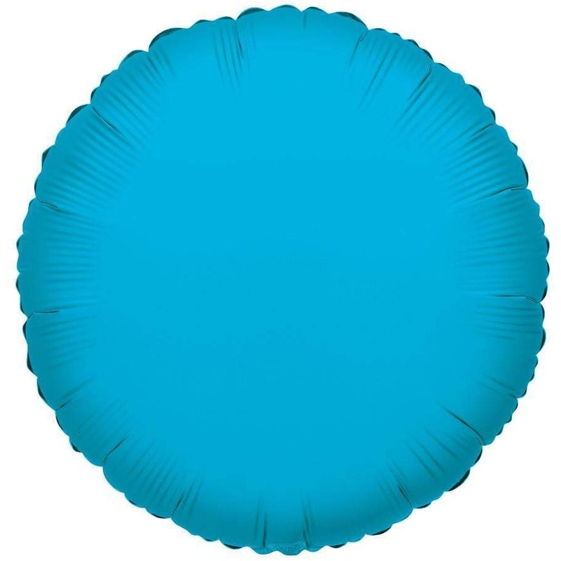 Turquoise Blue Round 18 Metallized Balloon