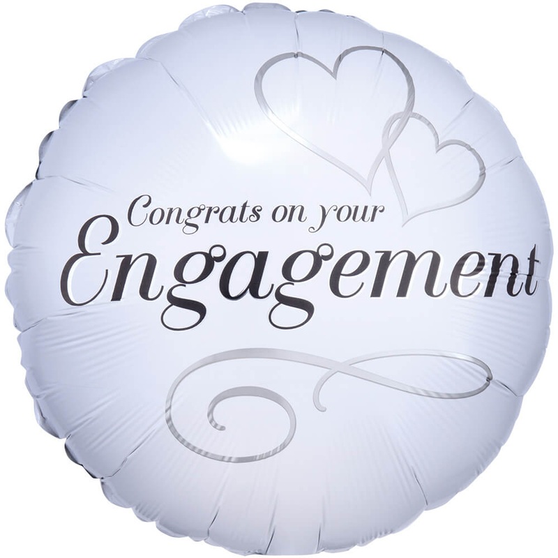 Two Hearts Engagement 18 Balloon