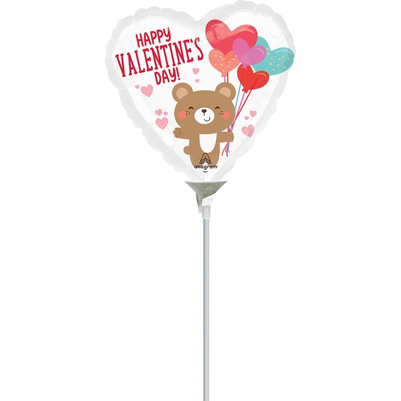 Valentine Bear Hug 9" Air-fill Balloon (requires heat sealing)