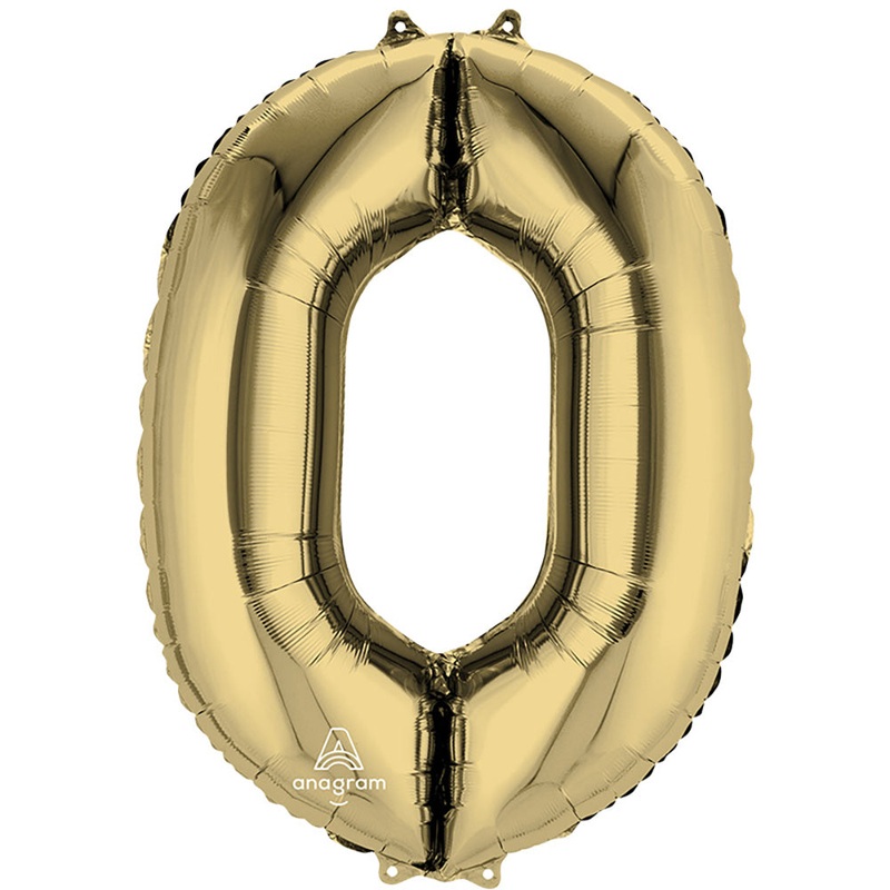 White Gold Letter O 34 Balloon