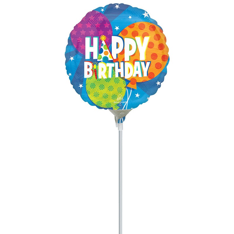 4" Happy Birthday Balloons