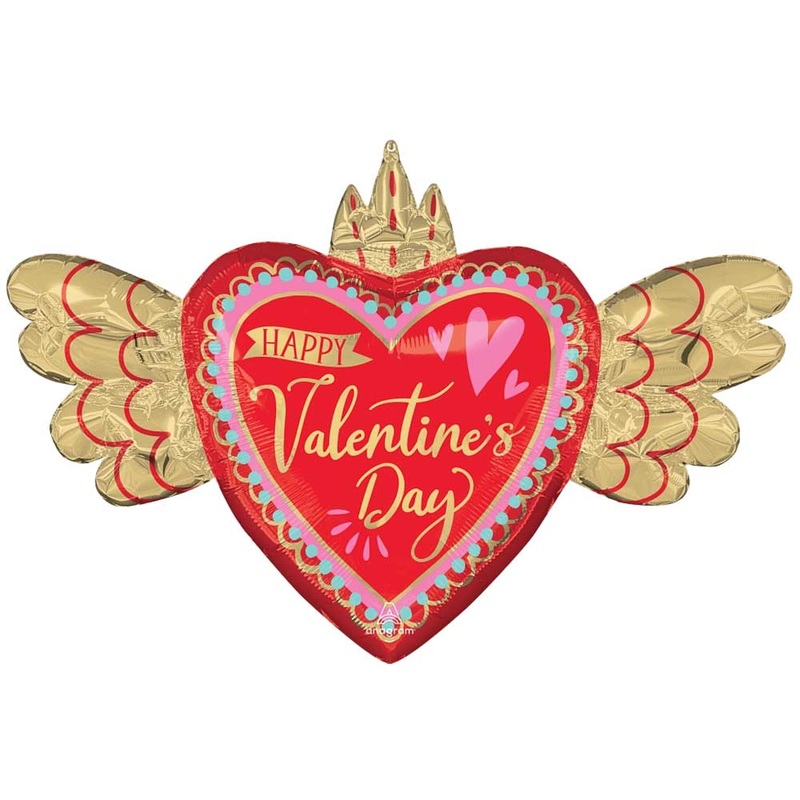 Artistic Affection Happy Valentine's Day Wings 37 Balloon